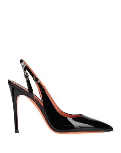 Santoni Woman Pumps Black Size 6.5 Leather