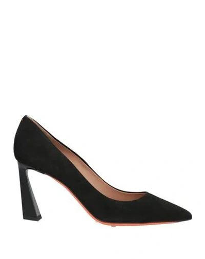 Santoni Woman Pumps Black Size 7 Leather