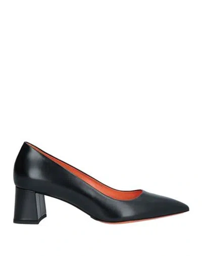 Santoni Woman Pumps Black Size 10 Leather