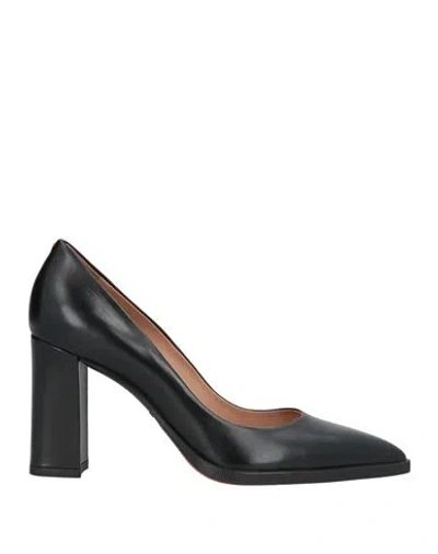 Santoni Woman Pumps Black Size 8 Leather
