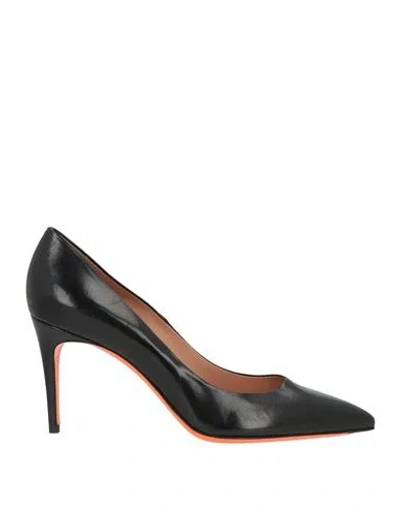Santoni Woman Pumps Black Size 9 Leather