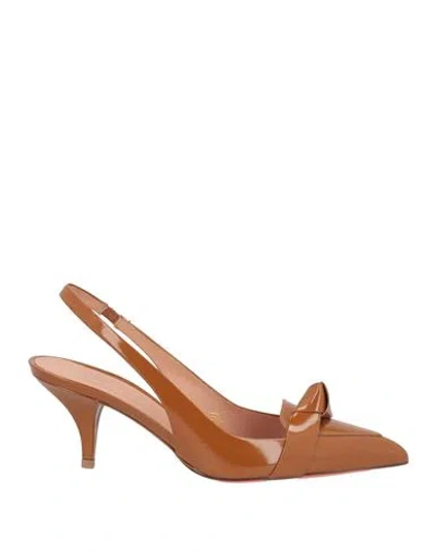 Santoni Woman Pumps Brown Size 11 Soft Leather