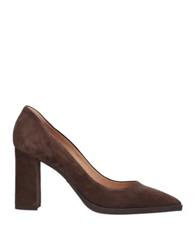 Santoni Woman Pumps Chocolate Brown Size 6 Leather