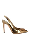 Santoni Woman Pumps Copper Size 7 Textile Fibers In Orange