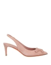 Santoni Woman Pumps Pink Size 8 Leather