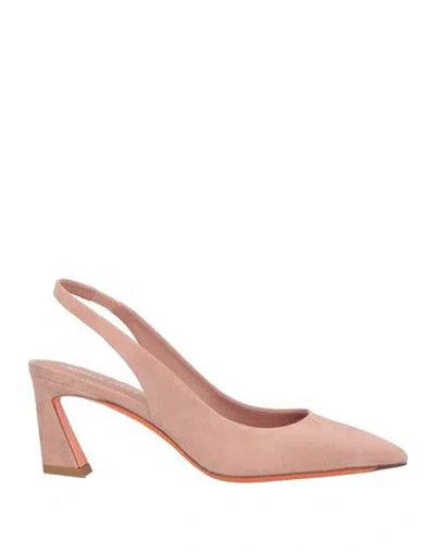 Santoni Woman Pumps Pink Size 8 Leather