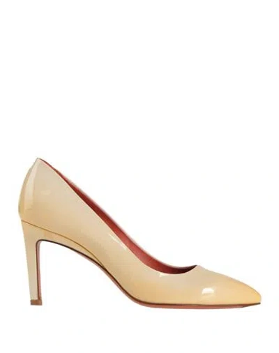 Santoni Woman Pumps Sand Size 8 Leather In Beige