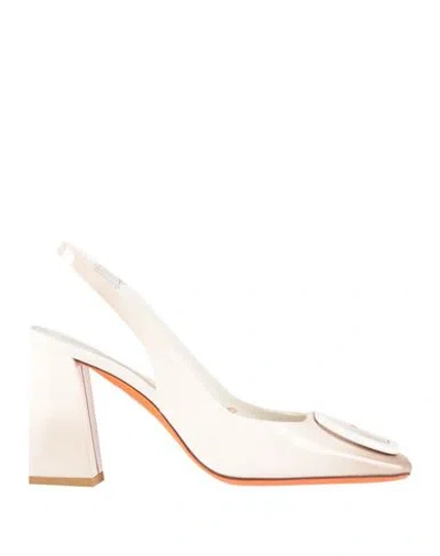 Santoni Woman Pumps White Size 7 Leather