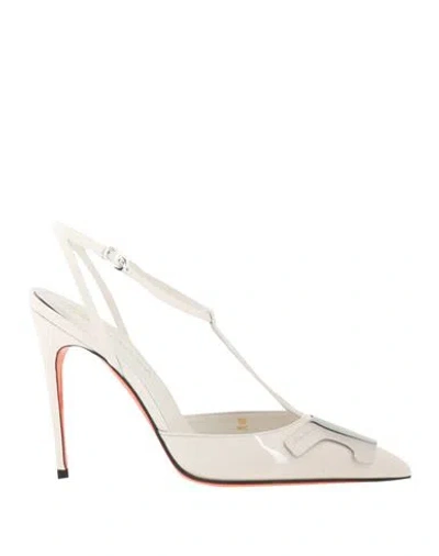 Santoni Woman Pumps White Size 8 Leather