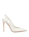 Santoni Woman Pumps White Size 8 Leather In Red