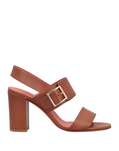 Santoni Sandals In Brown