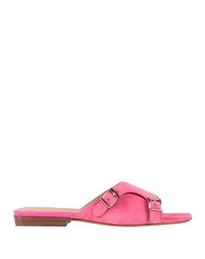 Santoni Woman Sandals Magenta Size 8 Leather