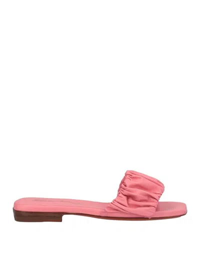 Santoni Woman Sandals Pink Size 6 Soft Leather