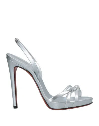 Santoni Sandals In Silver