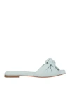 Santoni Woman Sandals Sky Blue Size 8.5 Soft Leather