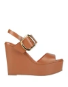 Santoni Sandals In Brown