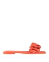 Santoni Woman Sandals Tomato Red Size 8 Soft Leather