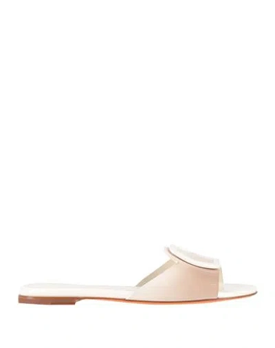 Santoni Woman Sandals White Size 8 Leather