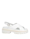 Santoni Woman Sandals White Size 8.5 Soft Leather