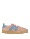 Santoni Woman Sneakers Antique Rose Size 11 Leather In Pink