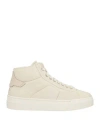 Santoni Woman Sneakers Beige Size 8 Leather In Beige