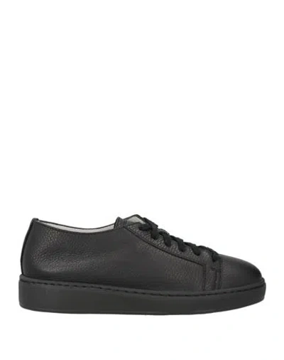 Santoni Woman Sneakers Black Size 5.5 Leather