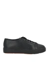 Santoni Woman Sneakers Black Size 6 Leather In Black