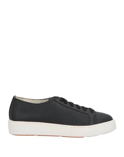 Santoni Woman Sneakers Black Size 8 Leather