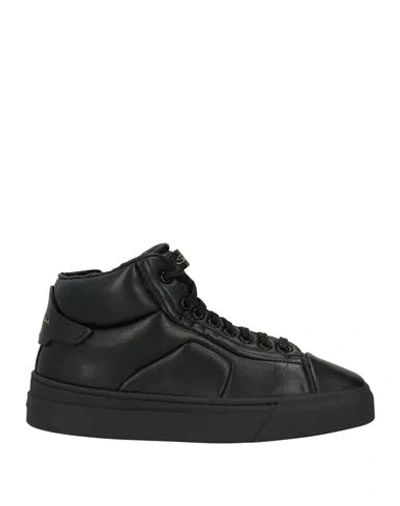 Santoni Woman Sneakers Black Size 8 Leather
