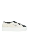 Santoni Woman Sneakers Black Size 8 Leather, Textile Fibers In Black