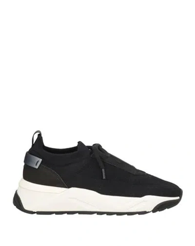 Santoni Woman Sneakers Black Size 8 Textile Fibers, Leather