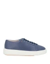 Santoni Woman Sneakers Blue Size 11 Leather