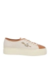 Santoni Casual White Trainers In Neutral