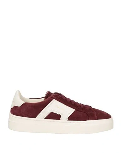 Santoni Woman Sneakers Deep Purple Size 8 Leather
