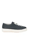 Santoni Woman Sneakers Navy Size 5 Soft Leather In Navy