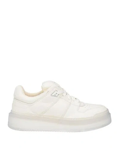 Santoni Woman Sneakers Off White Size 8 Leather