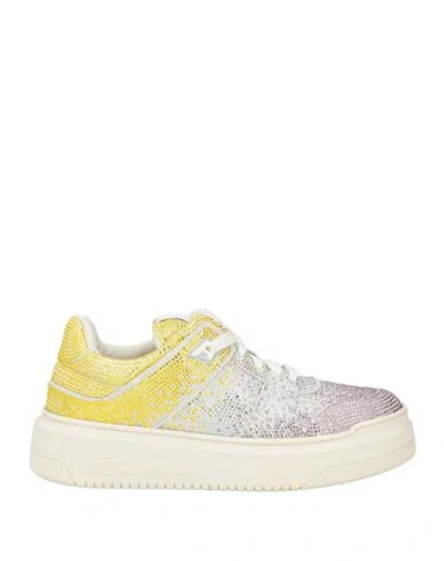 Santoni Woman Sneakers Off White Size 8 Leather