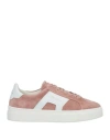 Santoni Woman Sneakers Pastel Pink Size 8 Leather