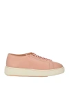 Santoni Woman Sneakers Pink Size 11 Soft Leather