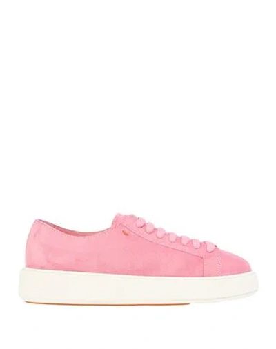 Santoni Woman Sneakers Pink Size 9.5 Leather