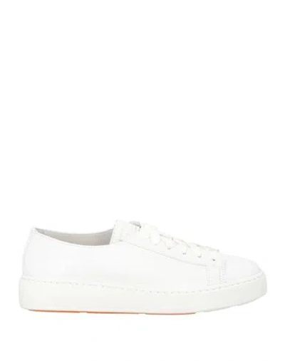 Santoni Woman Sneakers White Size 5 Leather