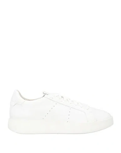 Santoni Woman Sneakers White Size 5.5 Leather