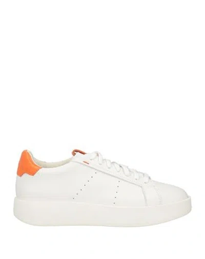 Santoni Woman Sneakers White Size 6 Leather