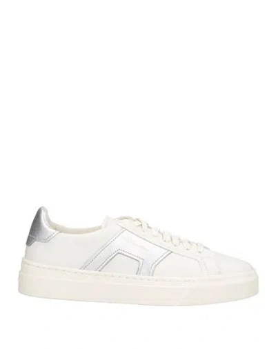 Santoni Woman Sneakers White Size 6.5 Leather