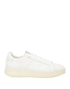 Santoni Woman Sneakers White Size 7 Leather In White