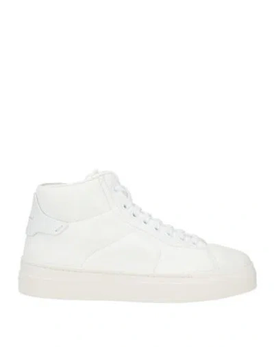Santoni Woman Sneakers White Size 8 Leather In White