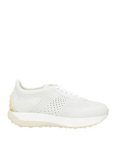Santoni Woman Sneakers White Size 8 Soft Leather