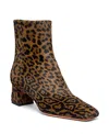 Santoni Animal-print Cavallino Ankle Boot In Brown