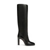 Santoni 95mm Leather Boots In Schwarz