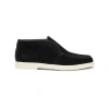 Santoni Women's Black Suede Desert Boot In Black